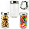 Modern Round Jar Large w/See Thru Lid w/Salt Water Taffy